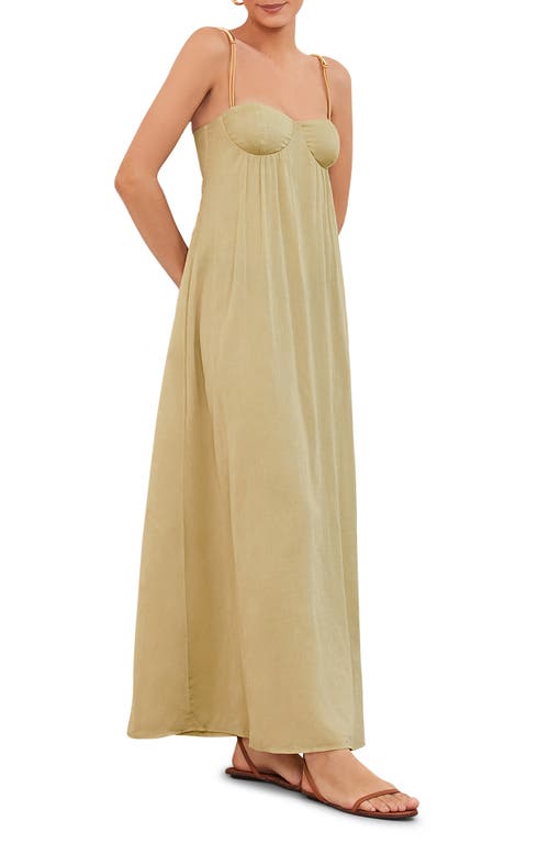 Leona Cover-Up Maxi Dress in Olive
