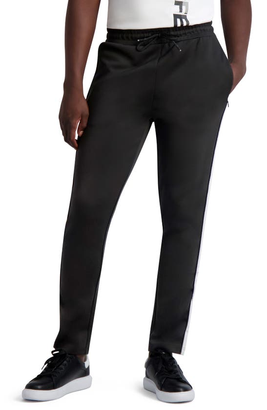 Karl Lagerfeld Scuba Track Pants In Black/ White