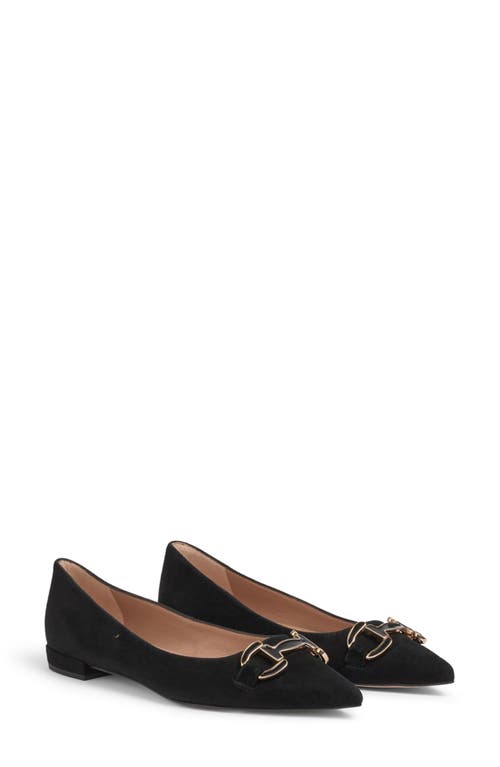 Shop Lk Bennett Natalya Pointed Toe Flat In Black