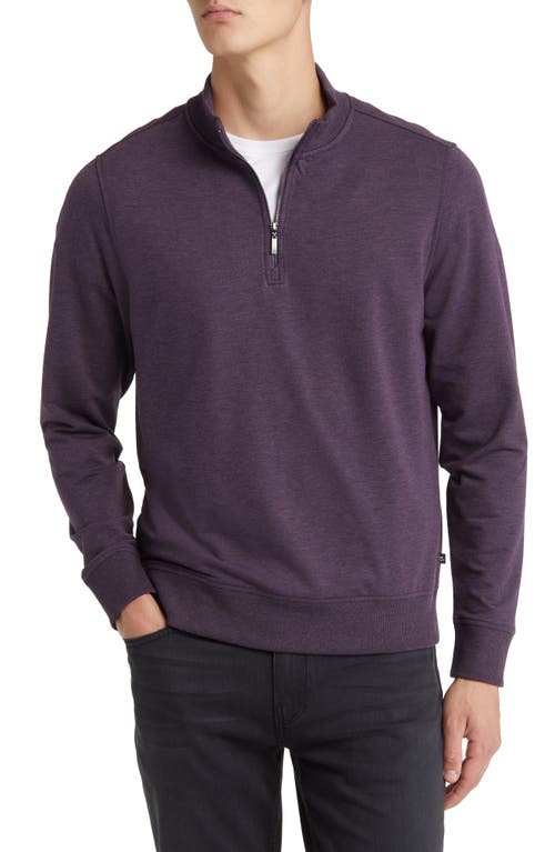 Robert Barakett Halton Quarter Zip Pullover in Purple at Nordstrom, Size Small