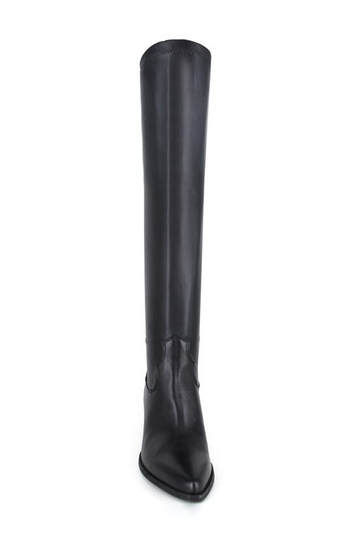 Shop Ziginy Betty Water Resistant Knee High Western Boot In Black