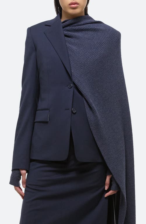 Helmut Lang Classic Virgin Wool Blazer in Navy at Nordstrom, Size 8