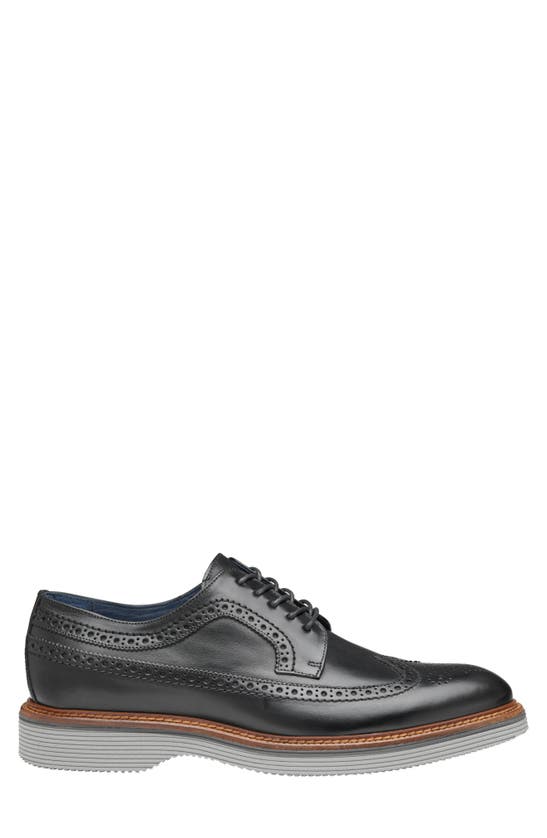 Johnston & Murphy Collection Jenson Longwing Derby In Black Italian Calfskin