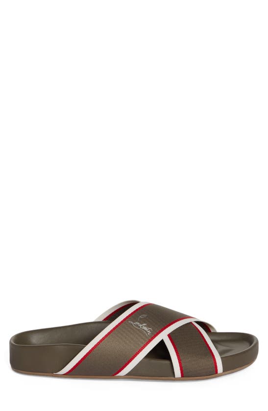 Shop Christian Louboutin Hot Cross Bizz Slide Sandal In Sierra/ Multi