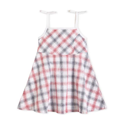 Hope & Henry Girls' Sleeveless Bow Shoulder Simple Sundress, Toddler In Americana Check