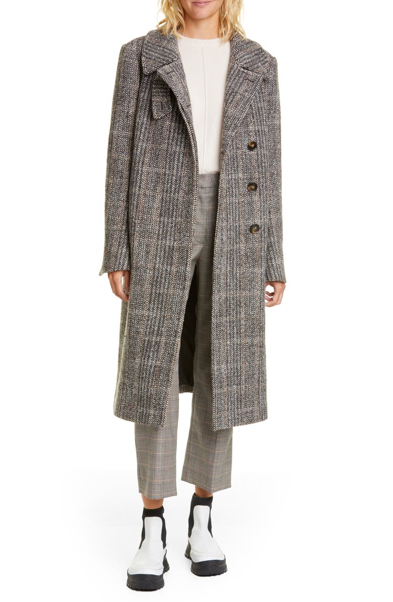 Stella McCartney Herringbone Tweed Coat | Nordstrom