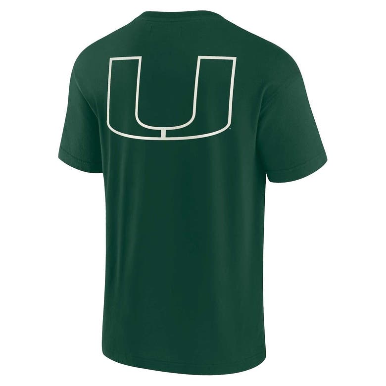 Shop Fanatics Signature Unisex  Green Miami Hurricanes Elements Super Soft Short Sleeve T-shirt