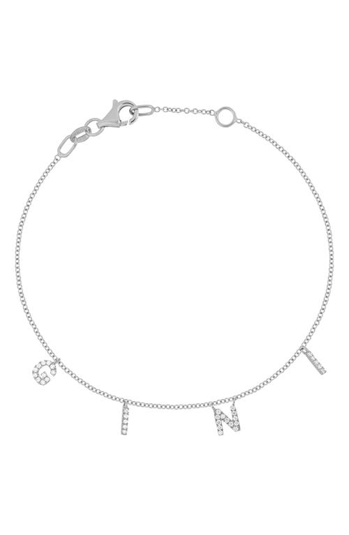 Monroe Reflecting Personalized Bracelet in 18K White Gold - 4 Charms