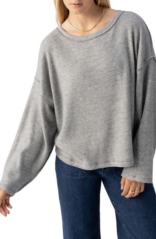 Shop Sanctuary Change Of Scenery Knit Top In Heather Asphalt