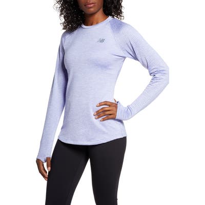 New Balance Impact Run Grid Crew Top, Purple