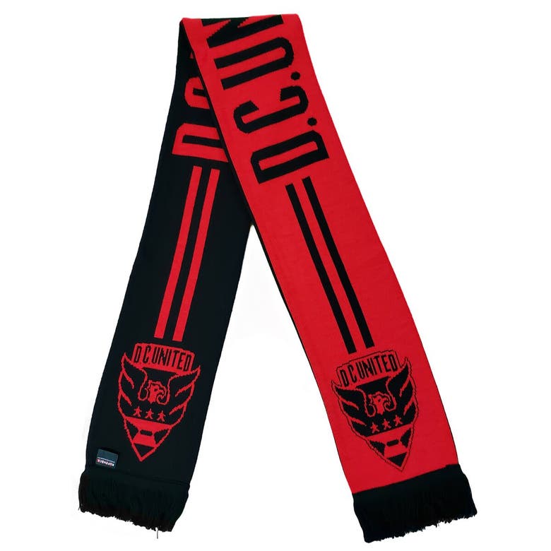 Shop Ruffneck Scarves Red D.c. United Red 'n Black Knit Scarf