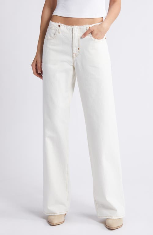 Mica No Waistband Wide Leg Jeans in Natural White
