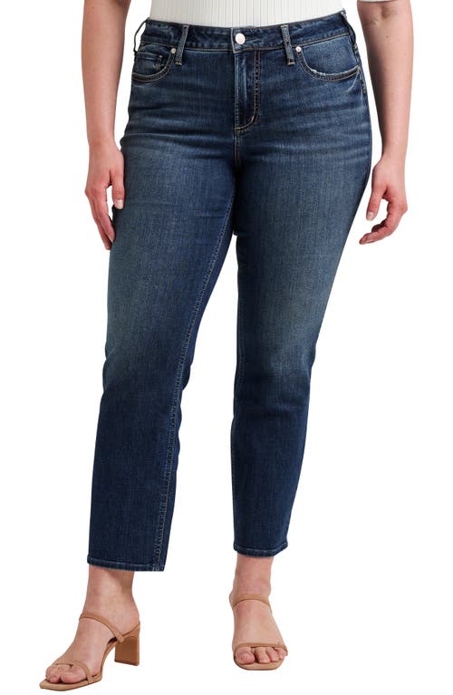 Silver Jeans Co. Suki Curvy Mid Rise Ankle Straight Leg Indigo at Nordstrom, X 27