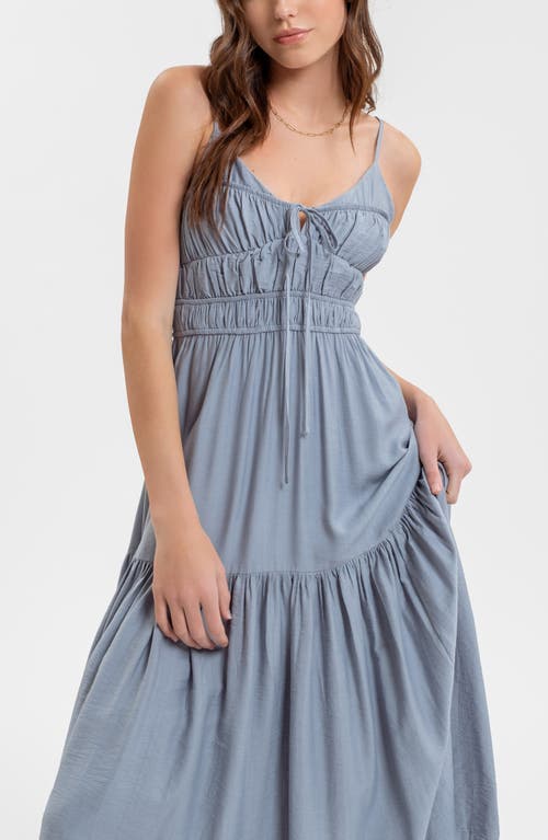 BLU PEPPER BLU PEPPER SMOCKED SLEEVELESS MAXI DRESS
