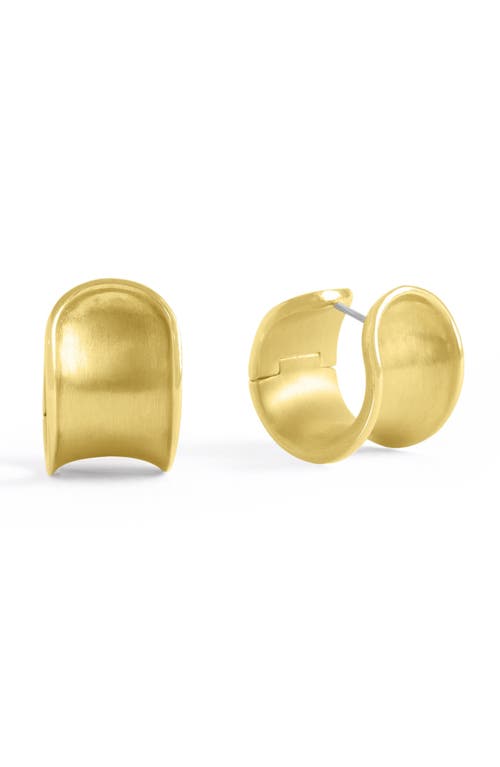 Sol Huggie Hoop Earrings in Gold