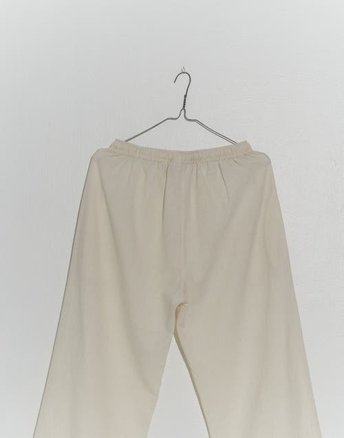 Shop World Of Crow Wide-legged Relaxed Pants In White