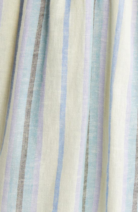 Shop Rails Crystal Stripe Smocked Waist Linen Blend Blouson Dress In Catania Stripe