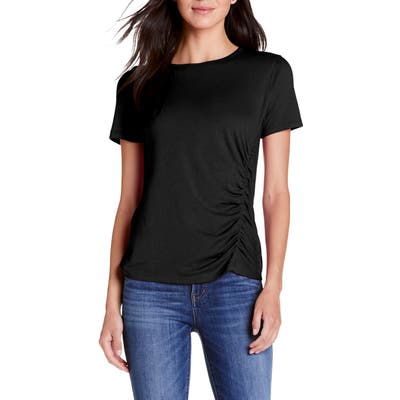 Michael Stars Jess Ultra Jersey Ruched Tee, Black
