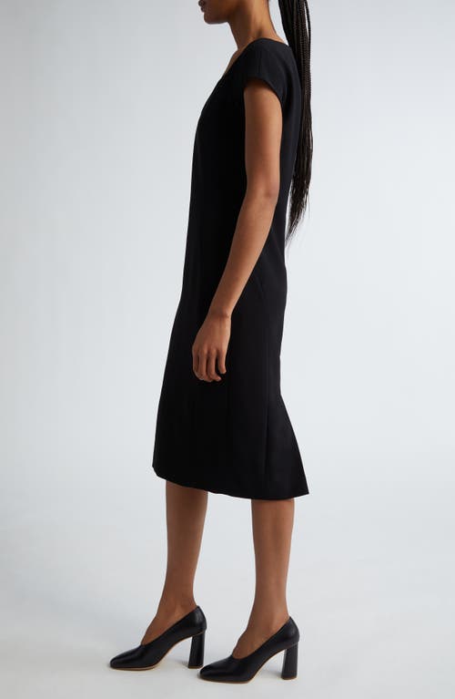 Shop Max Mara Studio Visby Cap Sleeve Sheath Dress In Black