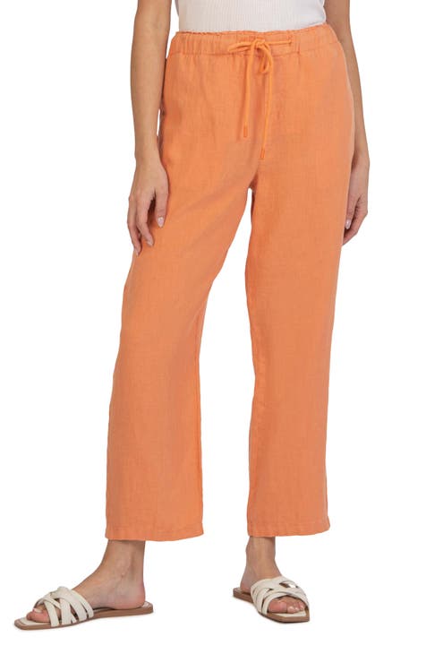 Haisley Linen Ankle Drawstring Pants