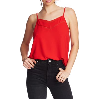 1.state Chiffon Trim Camisole, Red