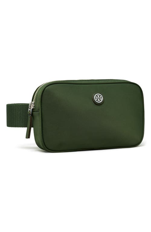 Shop Tory Burch Virginia Nylon Belt Bag In Basil