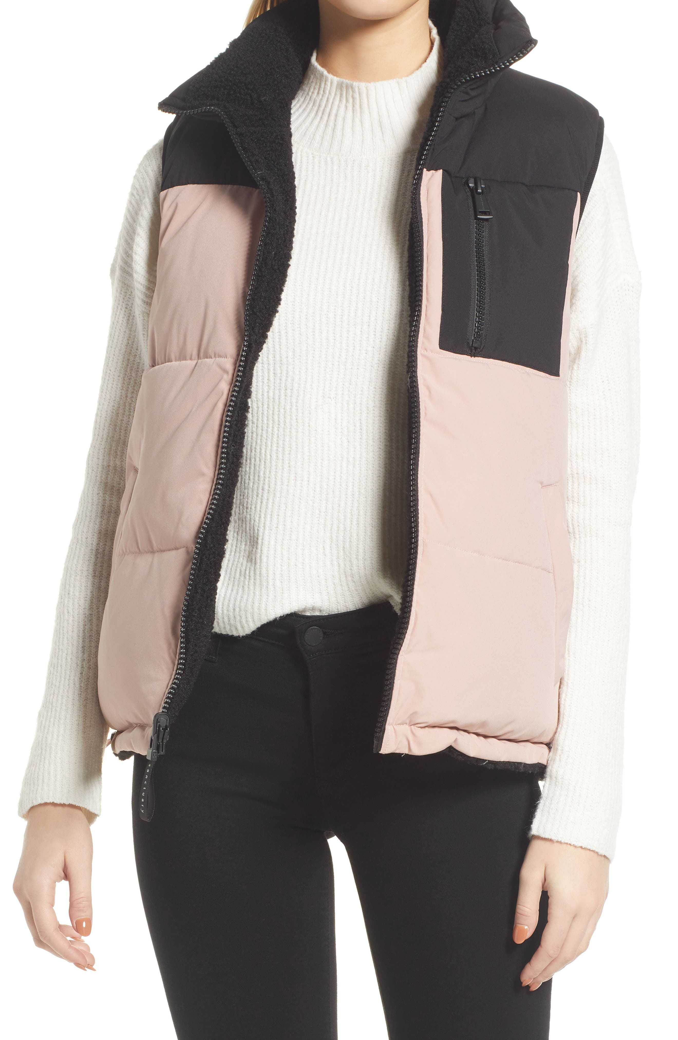 womens puffer vest with hood