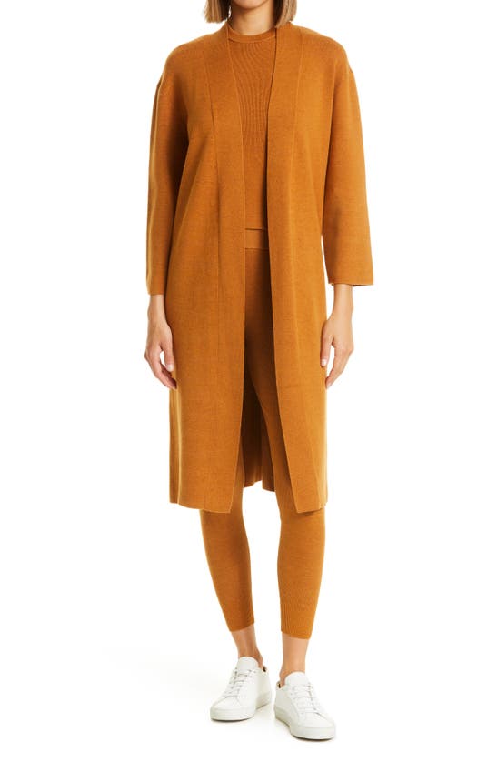 Toccin Cotton & Wool Sweater Tank In Ginger