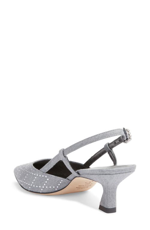 Shop Stuart Weitzman Vinnie Crystal 50 Slingback Pump In Perla/clear