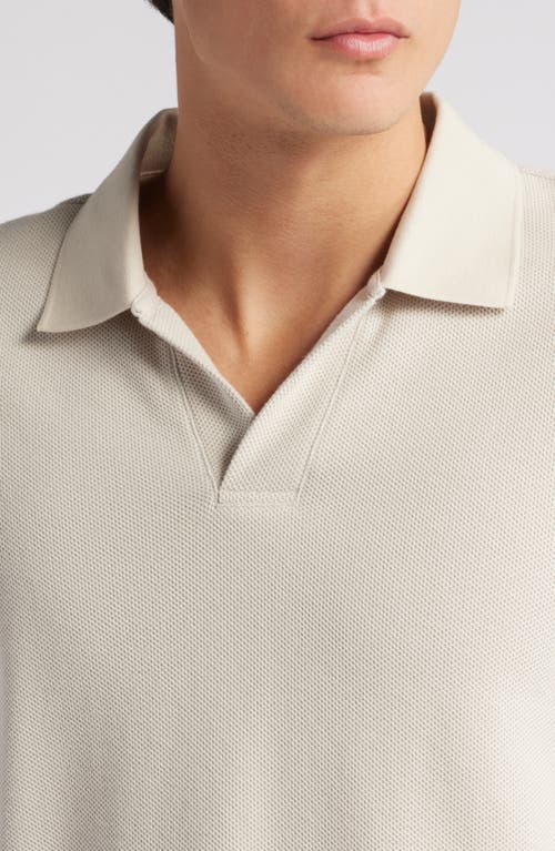 Frame Jacquard Polo In Light Khaki