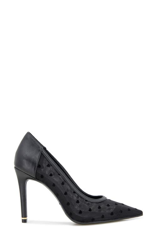 Shop Kenneth Cole Bentley Pointed Toe Pump In Black/black Mesh