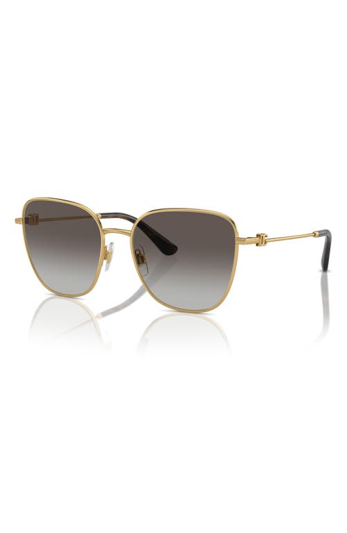 Dolce & Gabbana Dolce&gabbana 56mm Gradient Butterfly Sunglasses In Gold/black Grey