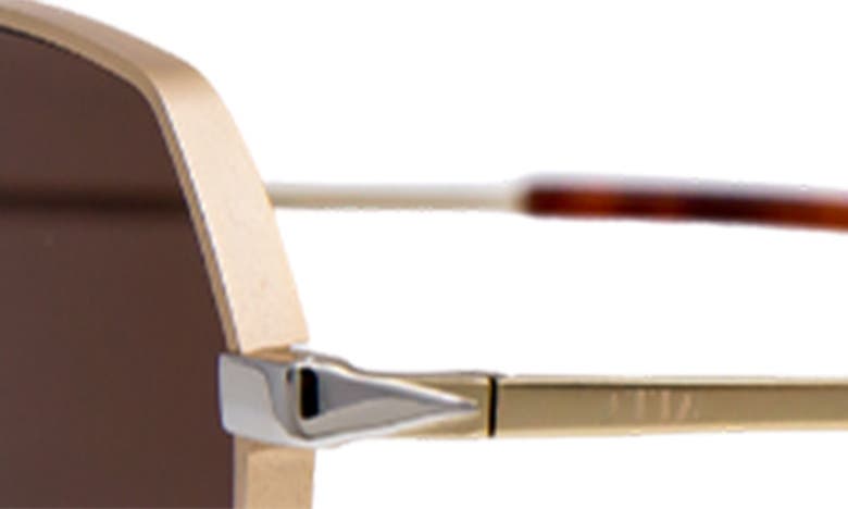 Shop Mita Sustainable Eyewear Tuscany 63mm Oversized Square Sunglasses In Matte Gold / Gradient Brown