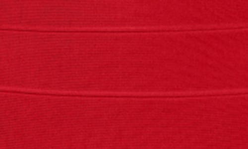 Herve Leger One Shoulder Bandage Gown In Lipstick Red