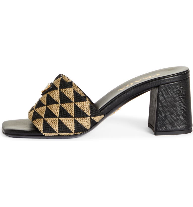 Prada Triangle Jacquard Slide Sandal (Women) | Nordstrom