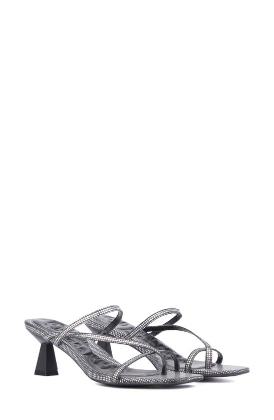 Olivia Miller Angelic Rhinestone Sandal In Black