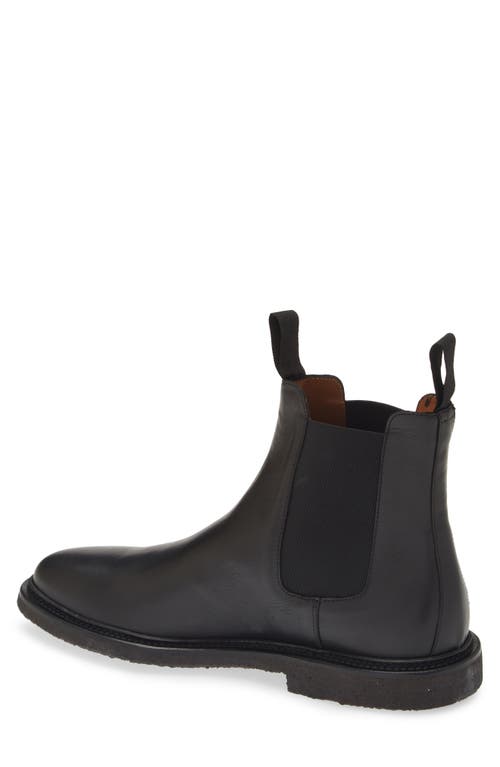 Common Projects Ridged Leather Chelsea Boots In Black
