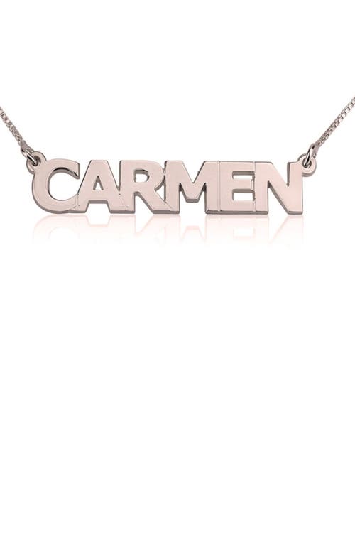 Personalized Nameplate Pendant Necklace in Rose Gold Plated