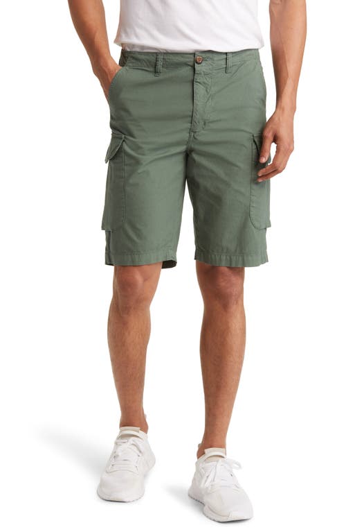 Stretch Cotton Cargo Shorts in Military
