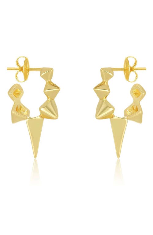 Gabriella Spiked Hoop Earrings in Gold