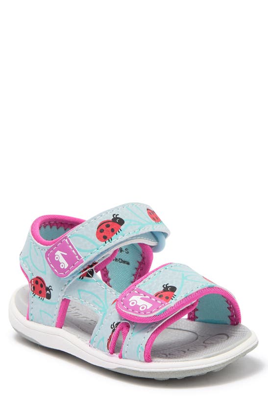 See Kai Run Kids' Jetty Iii Ladybug Sandal In Light Blue Lady Bug
