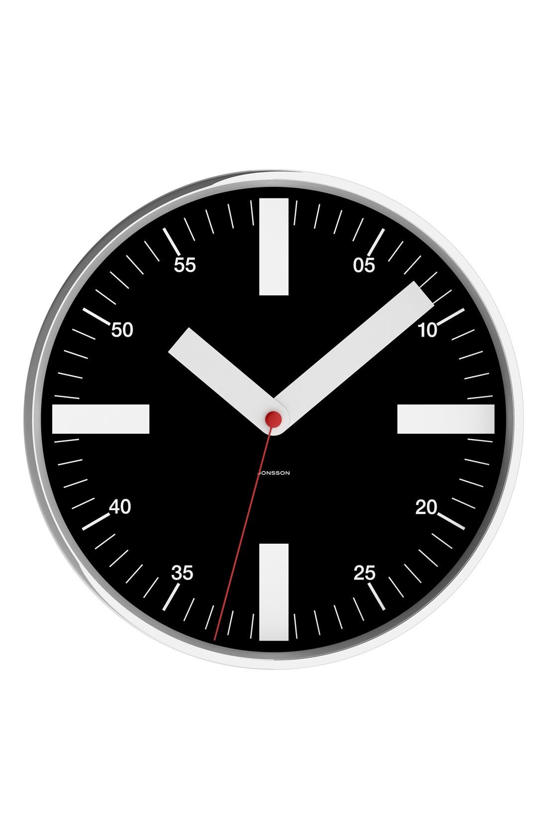 Jonsson Clocks 'Amplus Collection 2C Series' Black Wall Clock Nordstrom