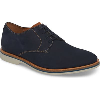 Clarks Atticus Plain Toe Derby- Blue