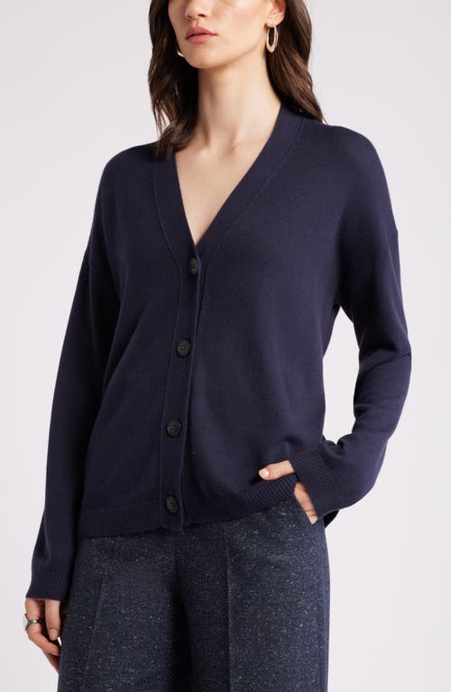 Shop Nordstrom Button Front Cardigan In Navy Night