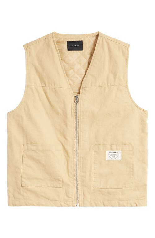 PacSun Khaki Zip-Up Cotton Vest