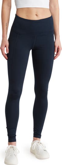 90 Degree By Reflex - Women's Polarflex Fleece Lined High Waist Side Pocket  Legging - Russet Brown - XX Large