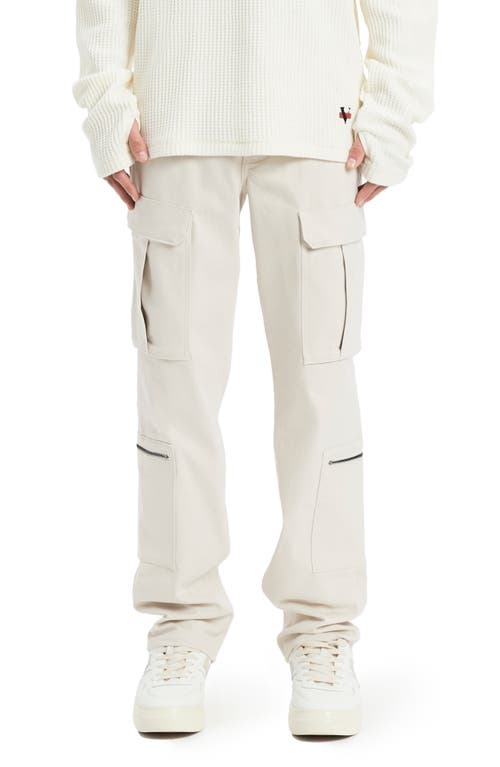 Vayder Baggy Stretch Cotton Cargo Pants In Neutral