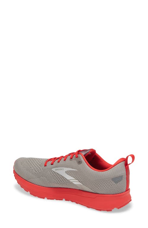 Shop Brooks Revel 5 Hybrid Running Shoe In Grey/red