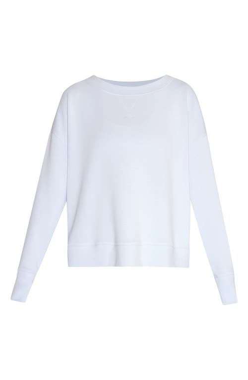 Shop Sweaty Betty Sand Wash Cloudweight Sweatshirt In Salt Blue