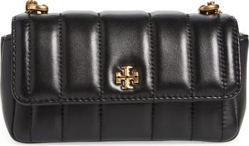 Kira Medium Quilted Leather Tote Bag in Black - Tory Burch